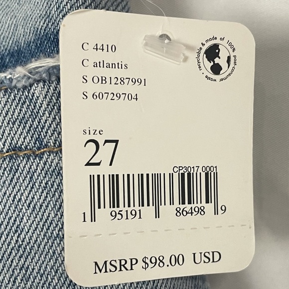 NWT Free People We the Free Thrift Store Straight Leg Jeans Size 27 - Picture 11 of 11